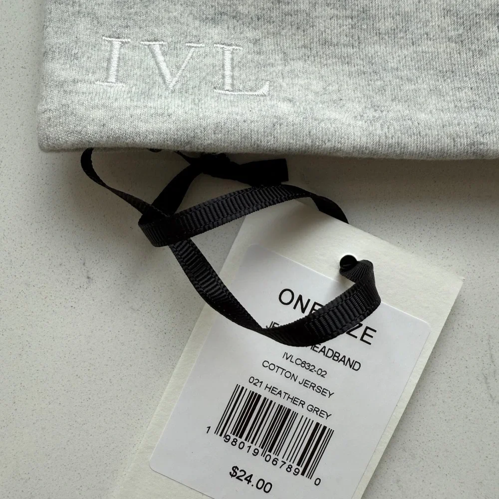 Revolve IVL Collective Jersey Headband - One‎ Size - Heather Grey - NWT